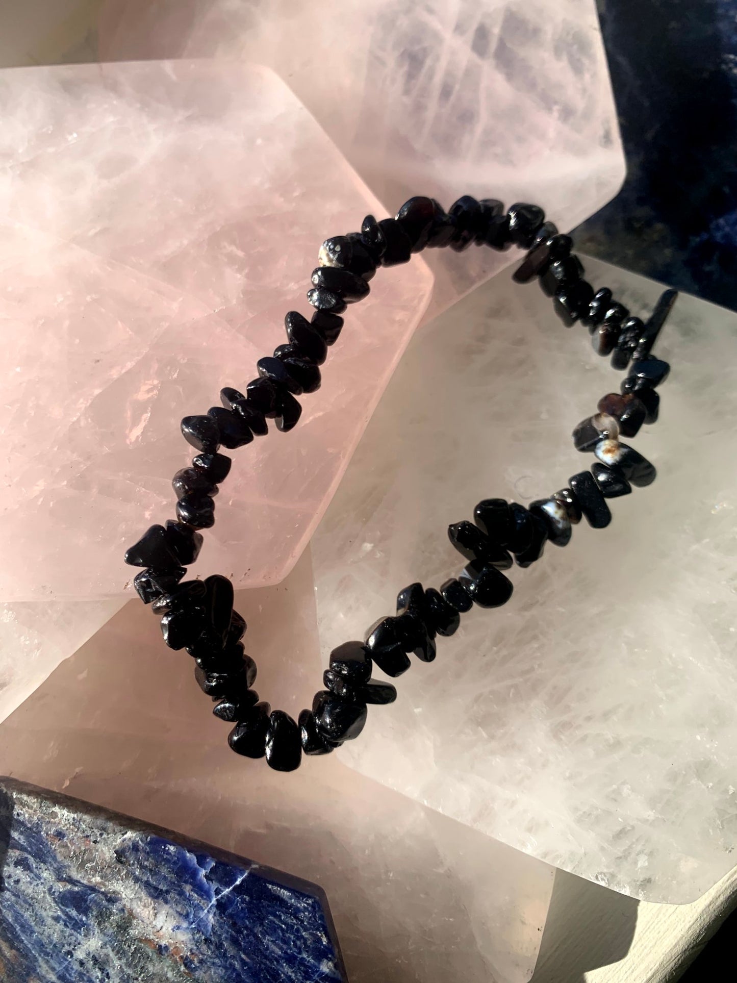 Black Agate Anklet
