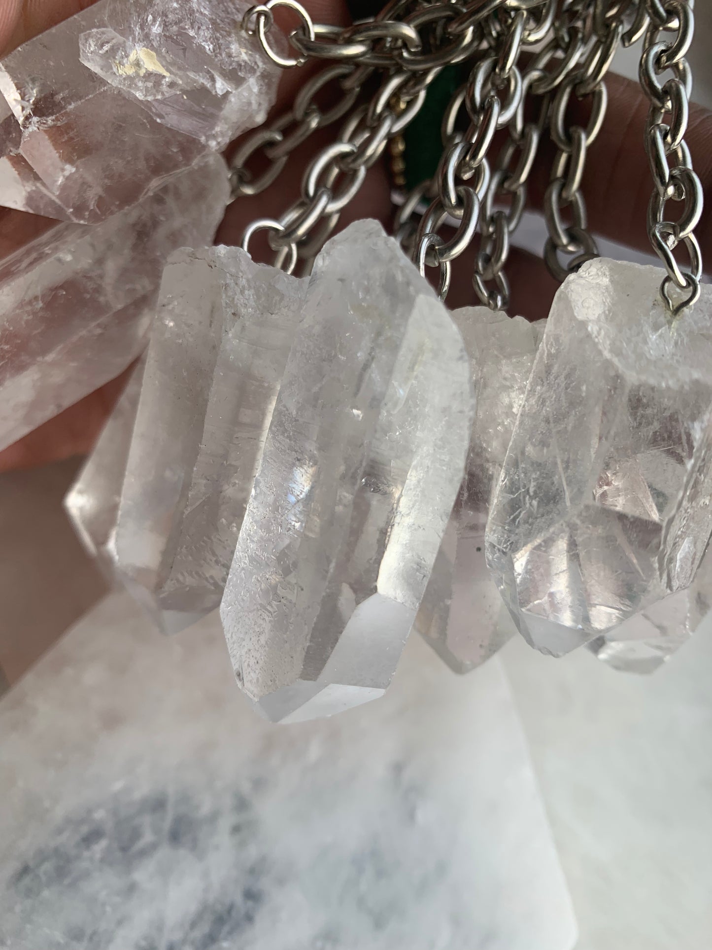 Clear Quartz Keychain