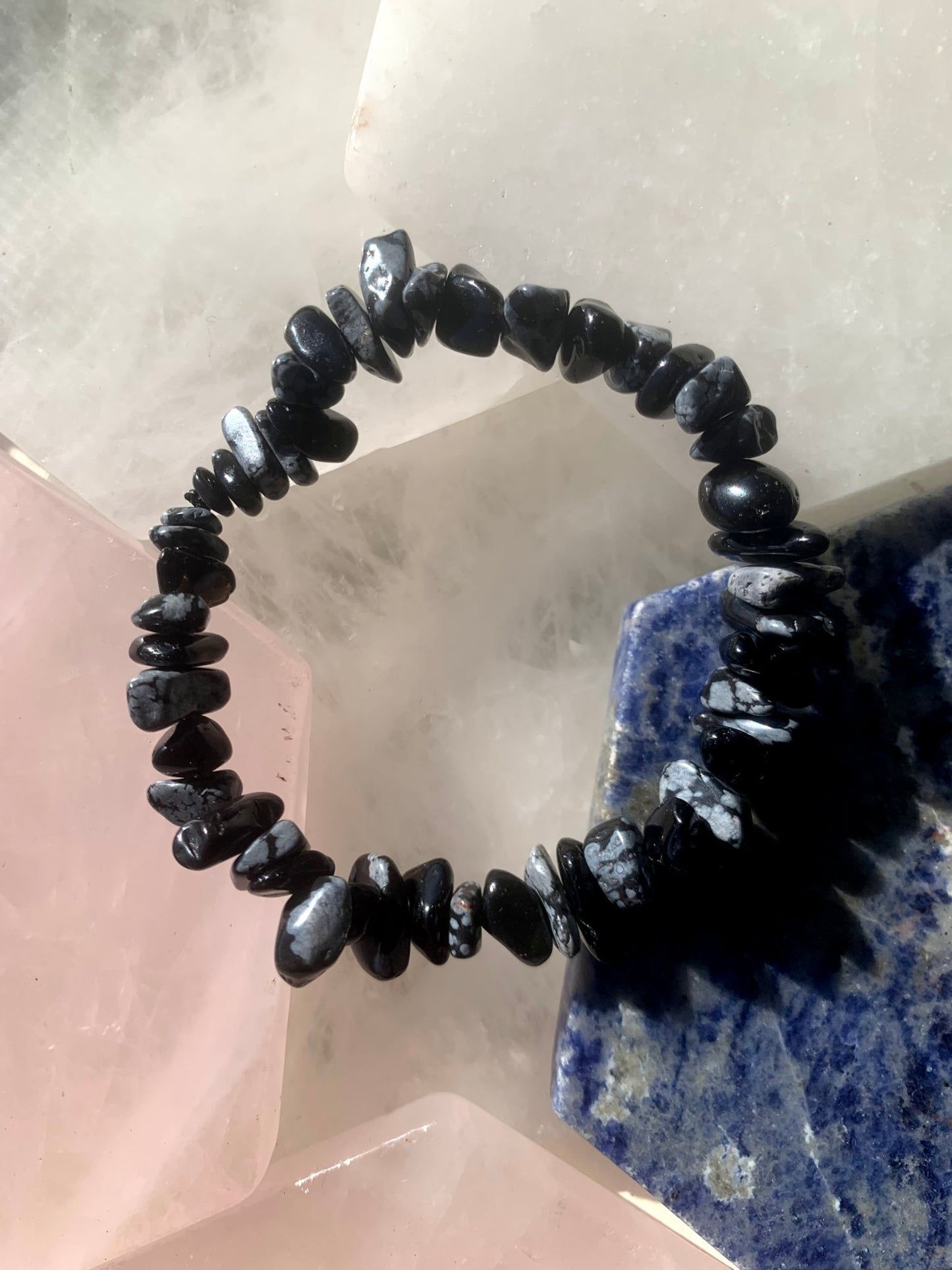 Snowflake Obsidian Bracelet