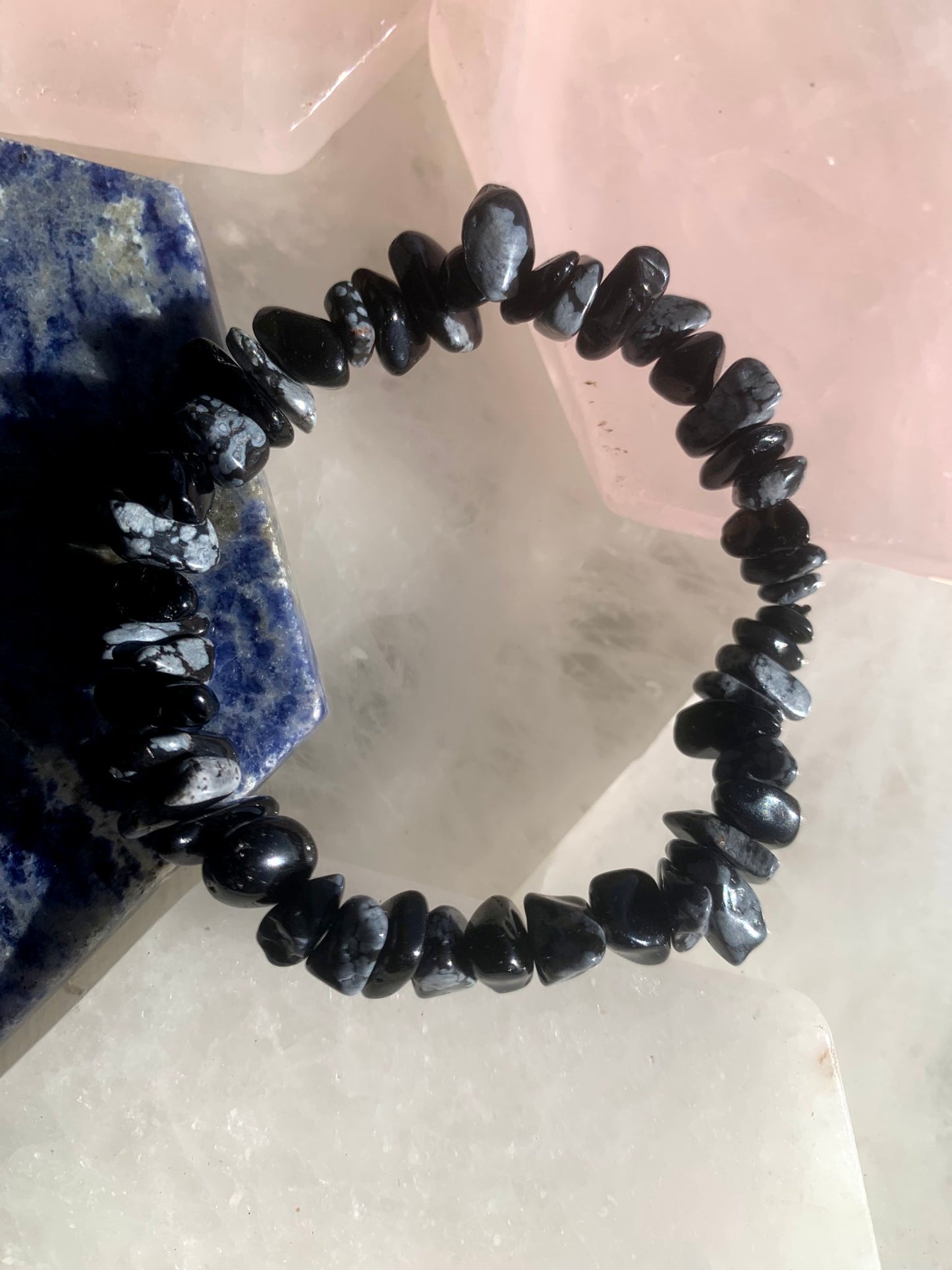Snowflake Obsidian Bracelet
