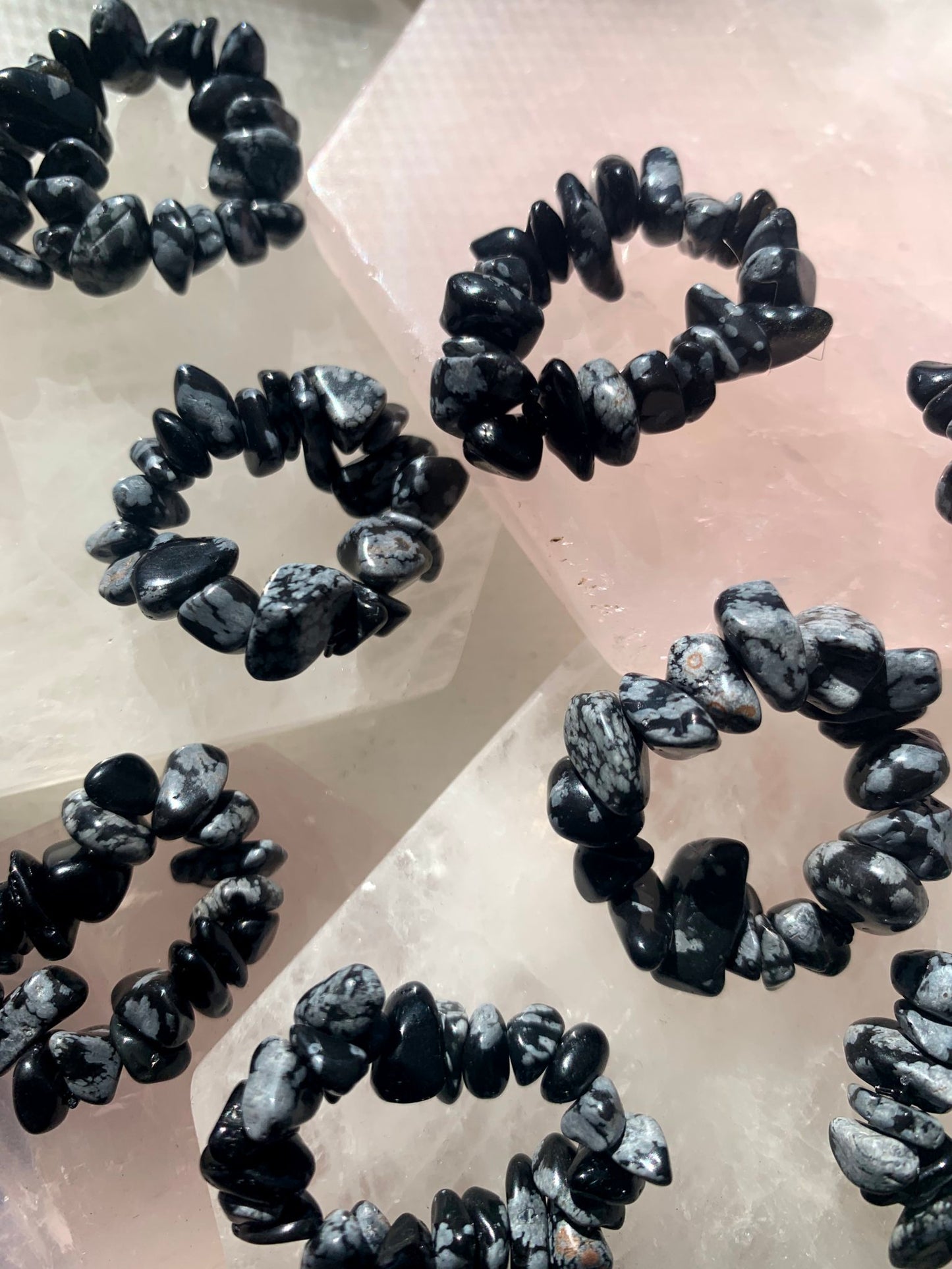 Snowflake Obsidian Ring