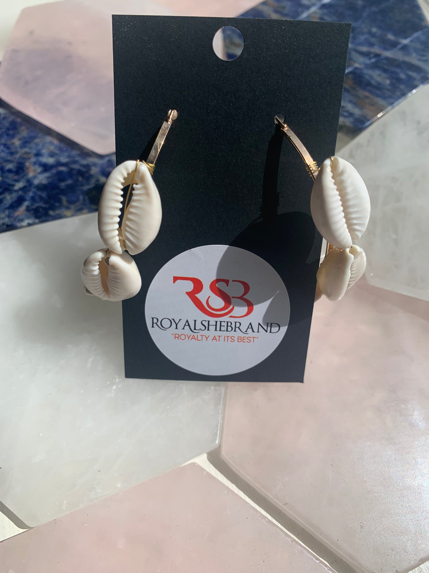 Cowrie Shell Hoop Earrings