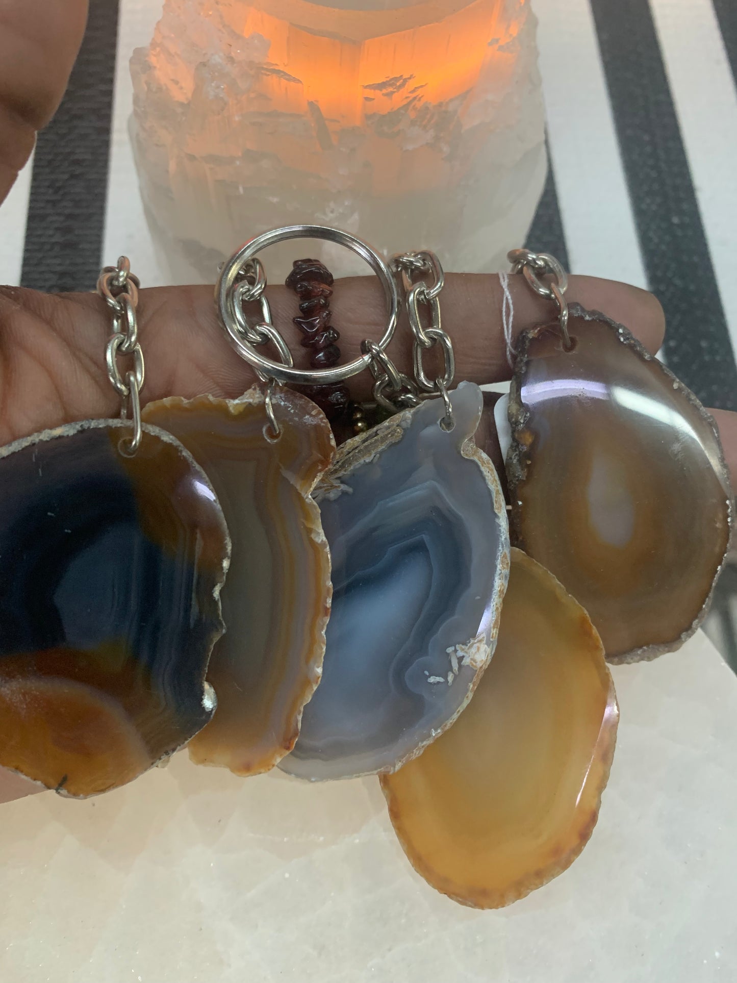 Agate Keychain