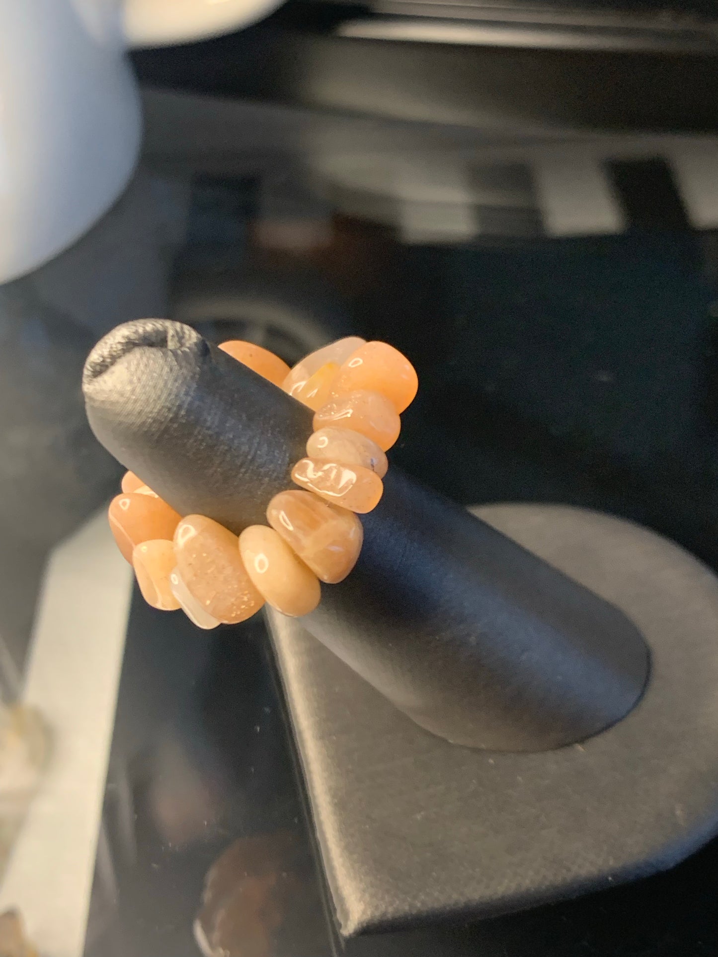Peach Moonstone Ring