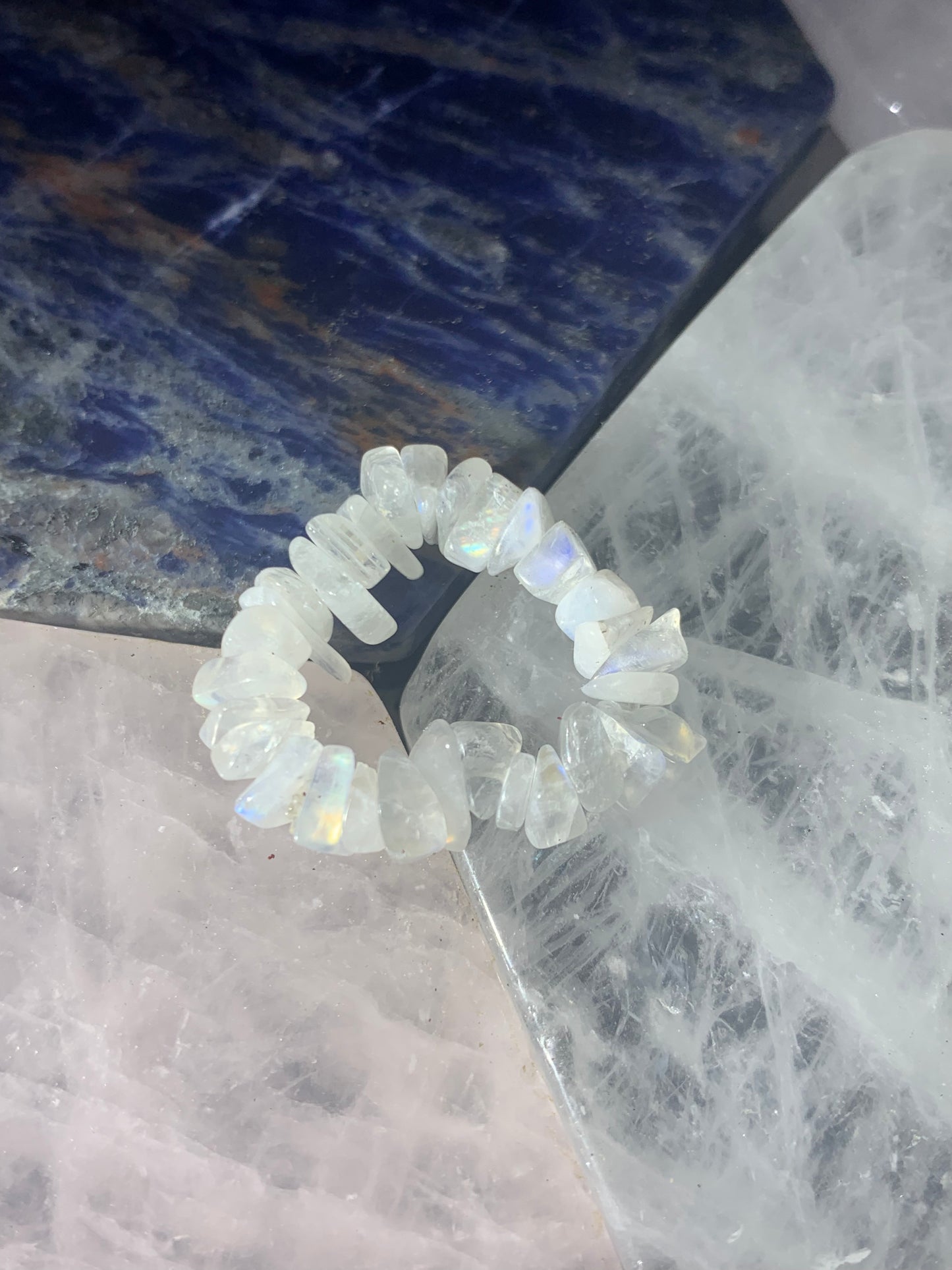 Rainbow Moonstone Toe Ring