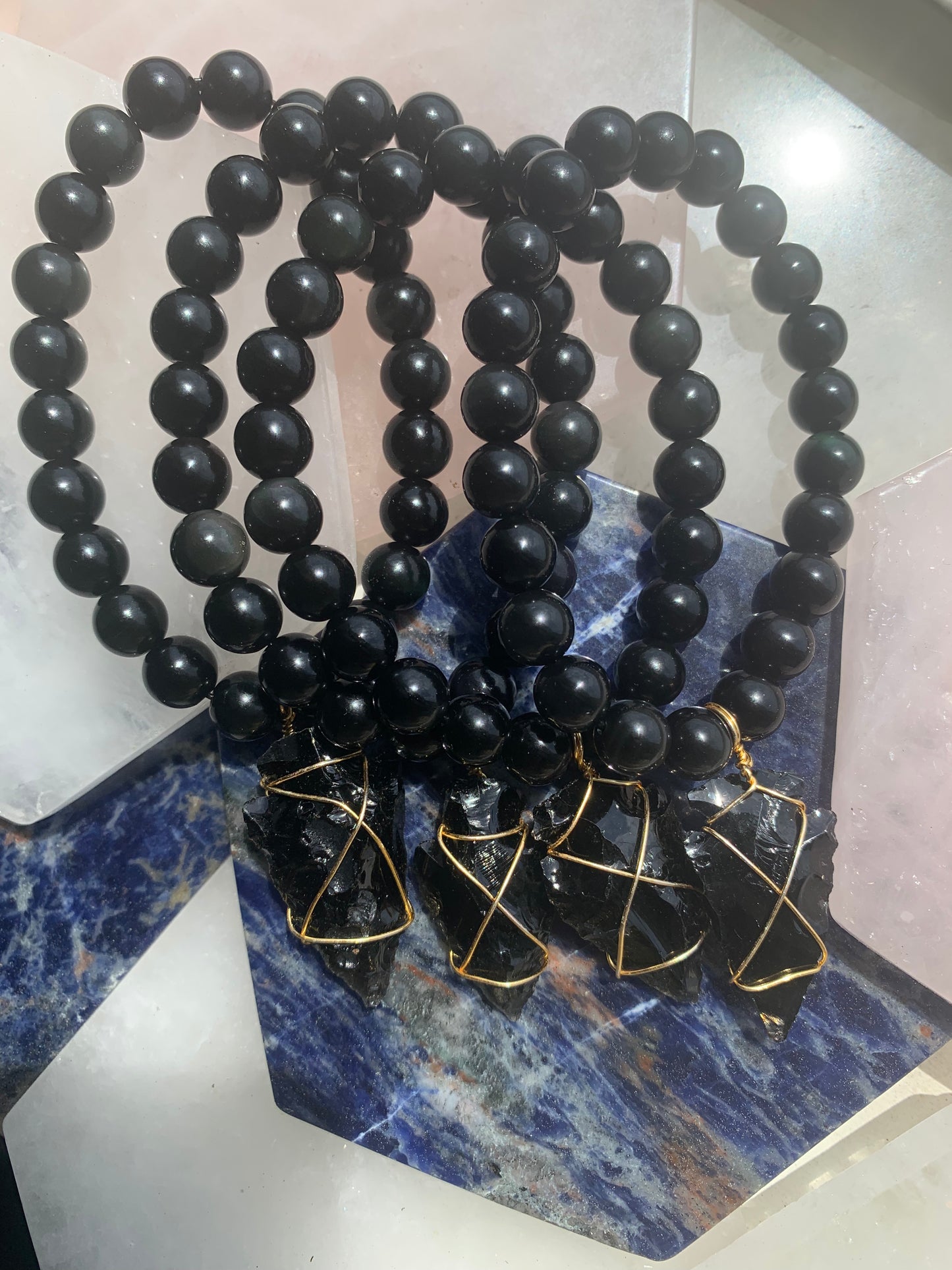 Obsidian Arrowhead Bracelet